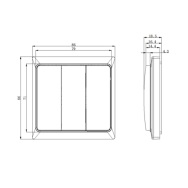 Linptech - Przycisk 1-klawiszowy bezprzewodowy K4R indukcyjny