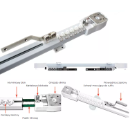 Karnisz 400 cm - Otwieranie dwustronne -Aqara/Tuya